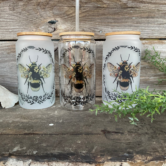 Bumblebee Beer Glass