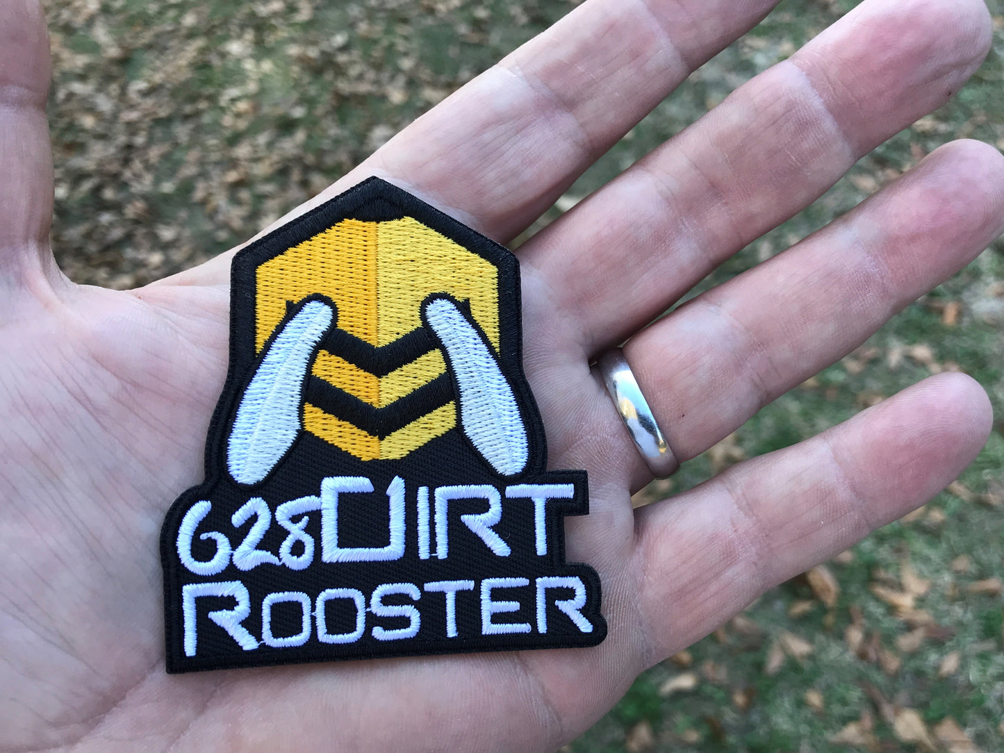 Iron-On Patch- Original DirtRooster Bee Logo
